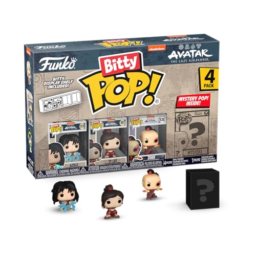 Funko Bitty Pop! Avatar: TLA - Azula 4PK - Azula With Lightning, Ty Lee, Zuko With Fire Daggers and A Surprise Mystery Mini Figure - 0.9 Inch (2.2 Cm) - Avatar: the Last Airbender Collectable