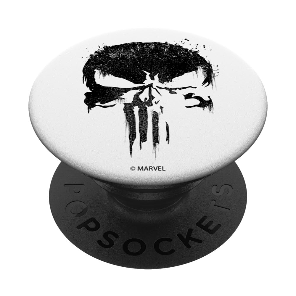 Marvel Punisher Black Out Skull PopSockets Swappable PopGrip