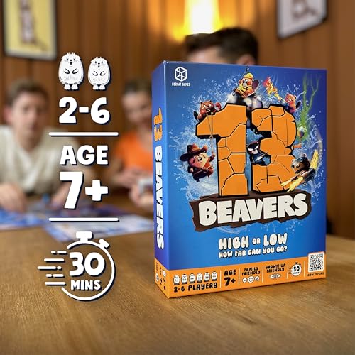 13 Beavers: Fun Family Board Game for Ages 7+ 2-6 Players | Best New Board Games for Kids, Teens and Adults