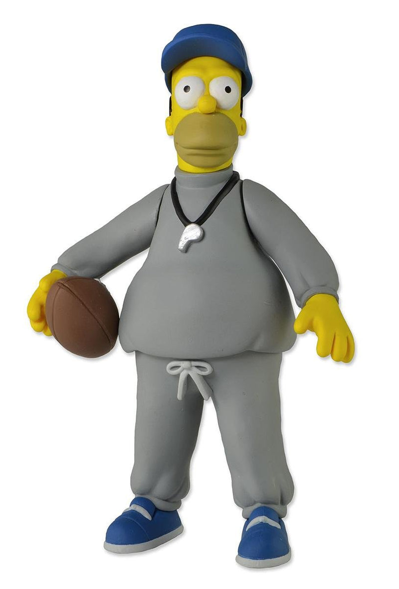 NECA 16006 Simpsons Homer Coach Action Figure, Grey/Blue/Yellow, 5-Inch