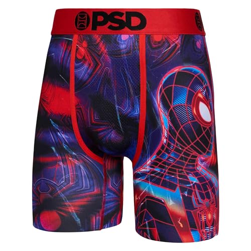 PSD Men's Miles Morales Boxer Briefs, Multi, L, Multi | Miles Morales, L