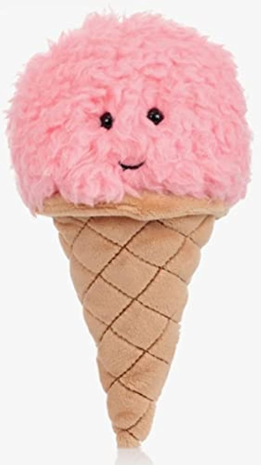 Jellycat Irresistible Strawberry Ice-Cream Cone Collectable Plush Decoration