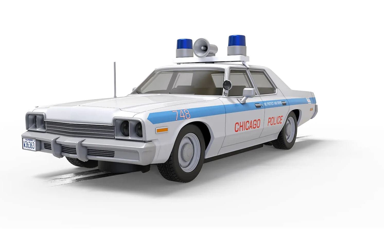 Scalextric Blues Brothers Dodge Monaco - Chicago Police - 1:32 Scalextric Car