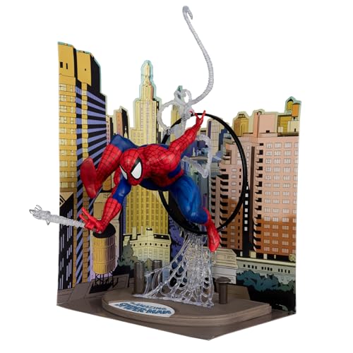 McFarlane Marvel Spider-Man 1:6th Scale Posed Figure with Scene & Comic (Based on The Amazing Spider-Man #301) Toys