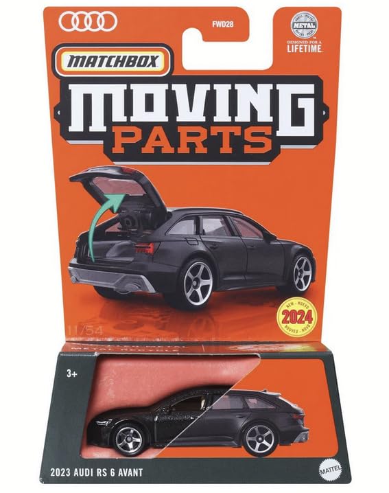 Matchbox Moving Parts 2023 Audi RS 6 Avant (Gray)