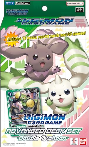 BANDAI | Digimon Card Game: Advanced Deck Set - Double Typhoon (ST17) | Trading Card Game | Ages 2 | 6+ Players | 10+ Minutes Playing Time