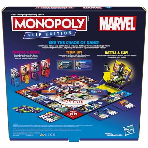 Monopoly Flip Edition: Marvel Board Game