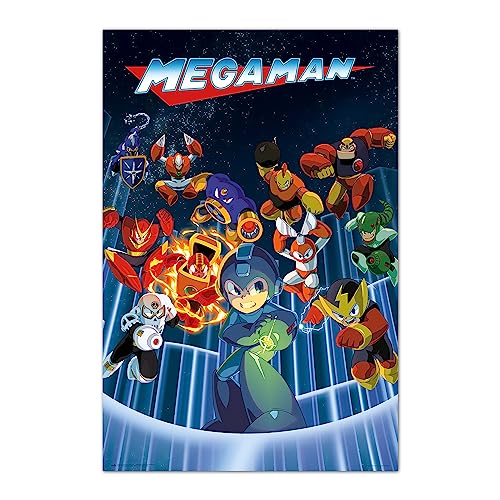 Grupo Erik Mega Man Poster - 36 x 24 inches / 91.5 x 61 cm - Shipped Rolled Up - Cool Posters - Art Poster - Posters & Prints - Wall Posters