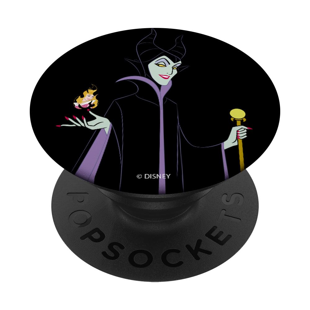 Disney Sleeping Beauty Maleficent With Staff & Aurora Flame PopSockets Swappable PopGrip