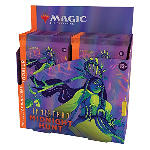 Magic: The Gathering Innistrad: Midnight Hunt Collector Booster Box, 12 Packs