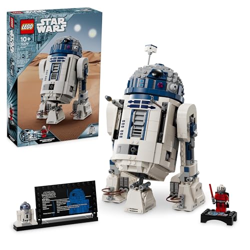 LEGO Star Wars R2-D2 Model Set, Buildable Toy Droid Figure for 10 Plus Year Old Boys & Girls, with Darth Malek Minifigure and Decoration Plaque, Father's Day Treat, Memorabilia Gift 75379