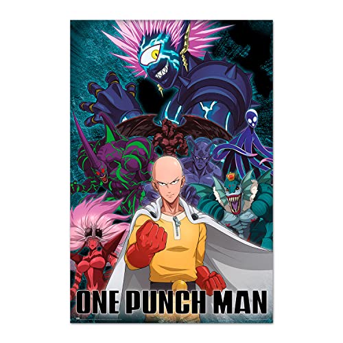 Grupo Erik One Punch Man Saitama Vs Villain Poster - 36 x 24 inches / 91.5 x 61 cm - Shipped Rolled Up - Cool Posters - Art Poster - Posters & Prints - Wall Posters