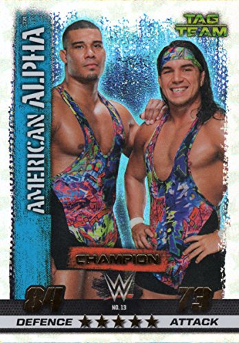 WWE SLAM ATTAX 10 - AMERICAN ALPHA CHAMPION TRADING CARD - WRESTLING