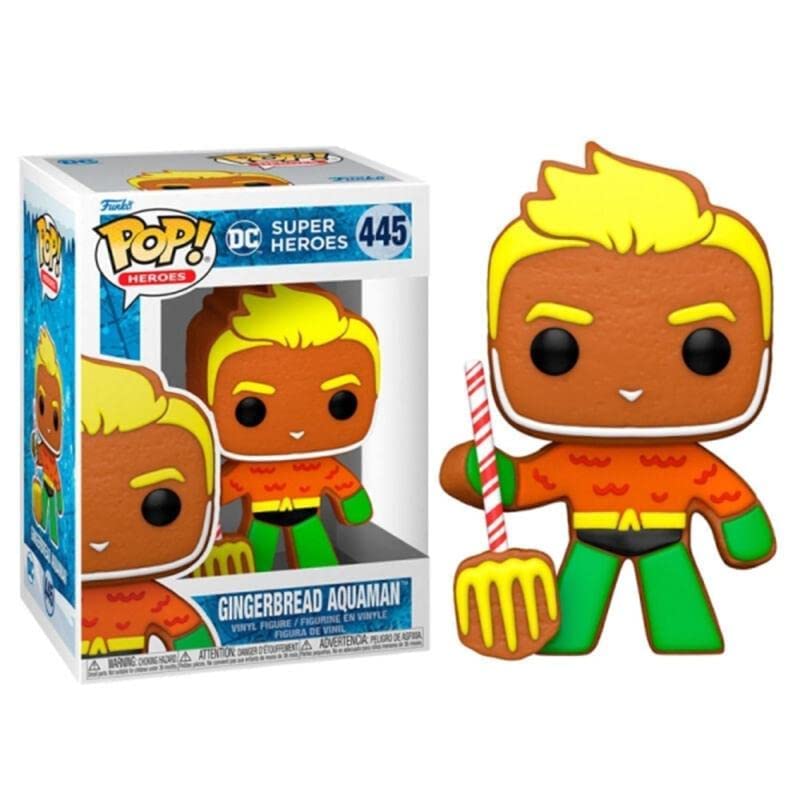 Funko POP! Heroes: DC Holiday - Aquaman - Gingerbread - DC Comics - Collectable Vinyl Figure - Gift Idea - Official Merchandise - Toys for Kids & Adults - Comic Books Fans