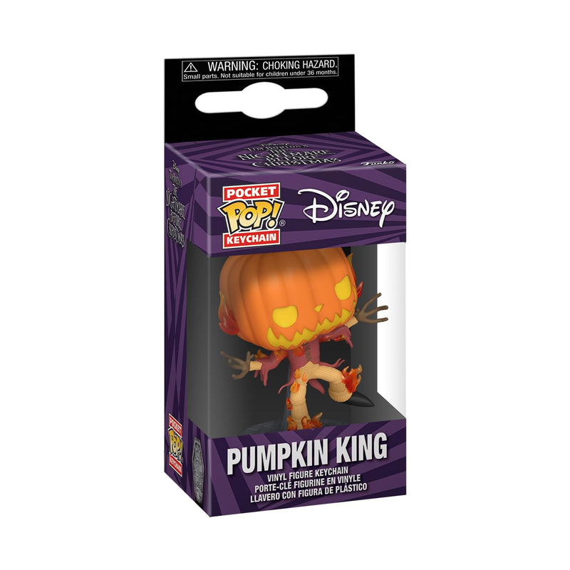 Funko Pop! Keychain: Disney the Nightmare Before Christmas 30th - Pum Packin Kingpkin King - Disney: the Nightmare Before Christmas Novelty Keyring - Collectable Mini Figure - Stocking Filler