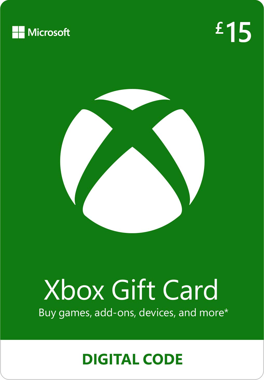 Xbox Gift Card | 15 GBP | Digital Voucher | Xbox One, Series S|X & Windows | (Download Code)