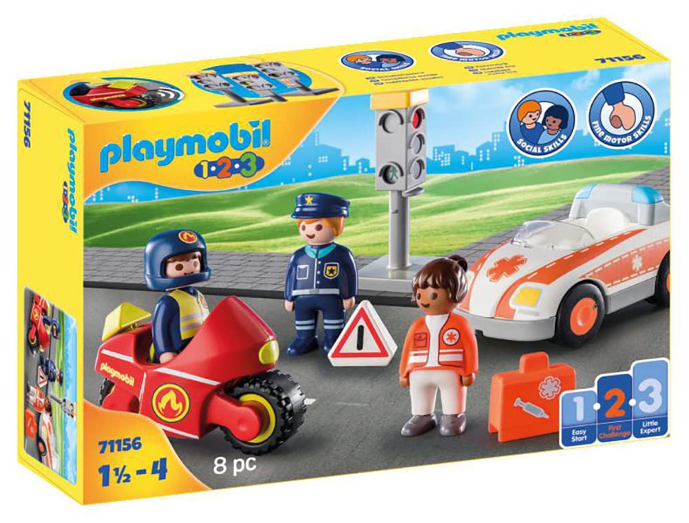 PLAYMOBIL 71156 1.2.3 Everyday Heroes, educational toy, fun imaginative role-play, playset suitable for children ages 1.5+