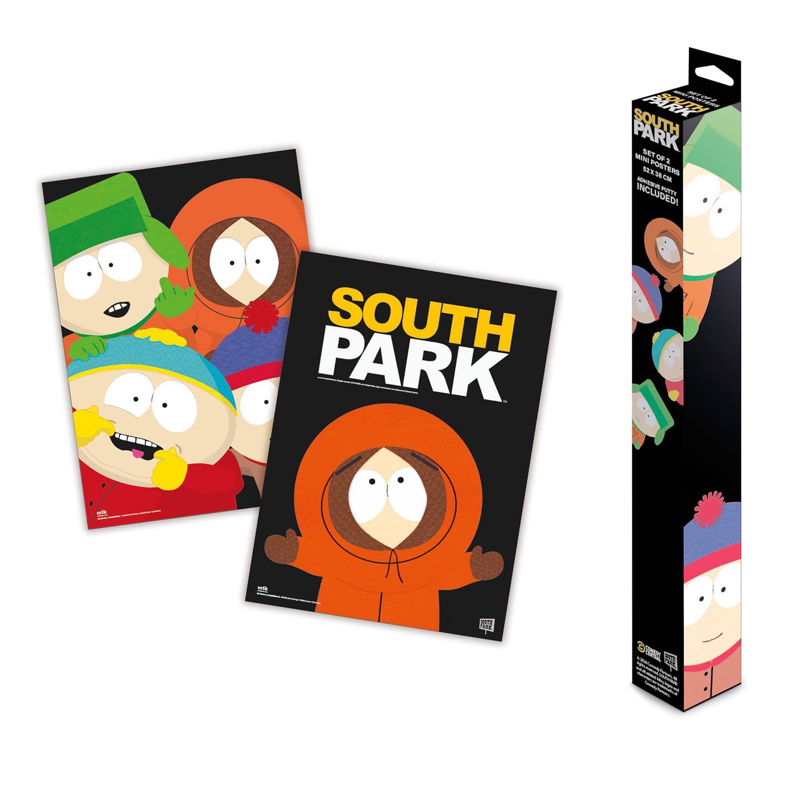 Grupo Erik Poster - South Park - Set of 2 Mini Posters 15 x 20.5 inches / 38 x 52 cm - Art Poster Shipped Rolled Up In A Protective Box - South Park Gifts