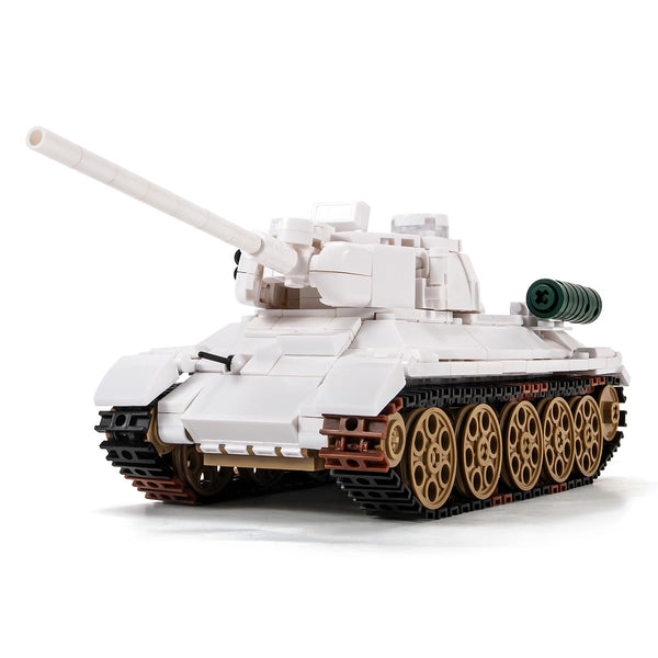 DAHONPA T-34 White Tank Army Building Block(518 PCS),WW2 Military Historical Collection Model with 2 Soldier Figures,Toys Gifts for Kid and Adult.