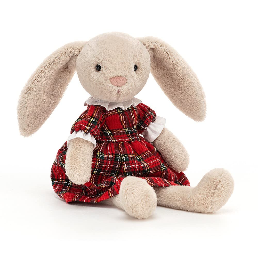 Jellycat Christmas Tartan Lottie Bunny Collectable Plush Decoration