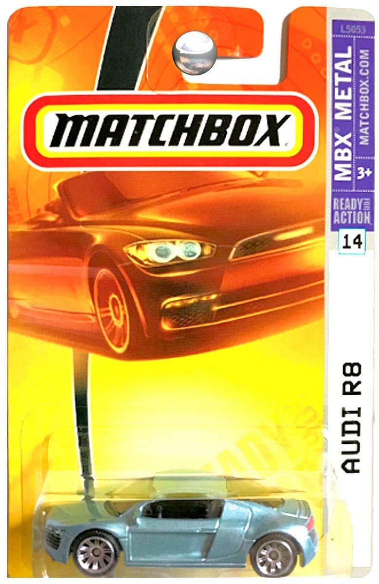 Mattel Matchbox 2007 MBX Metal 1:64 Scale Die Cast Car # 14 - Metallic Blue Sport Coupe Audi R8