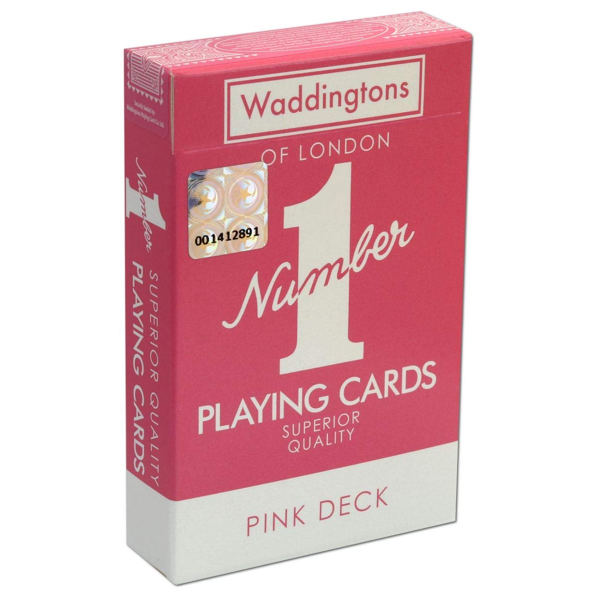 Waddingtons Number 1 Classic Pink Playing Card Game, play your favourite games from snap, poker and blackjack with this stylish deck, travel game, great gift and toy for boys and girls aged 6 plus