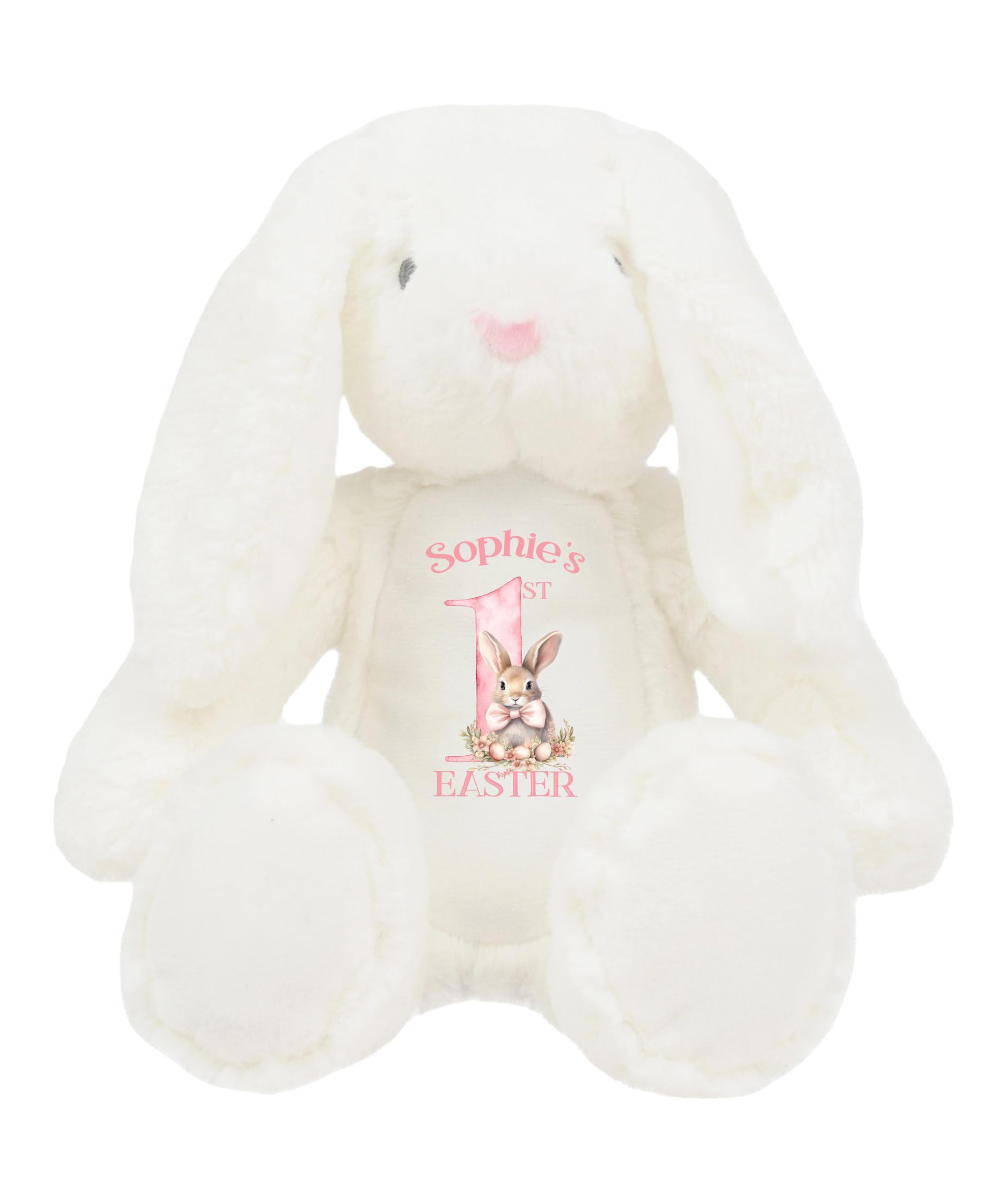 Personalised Bunny Rabbit, New Baby Gift, Personalised Plush Soft Toy, Your Name Teddy, Cuddly Toy, Girls and Boys Teddy Baby Shower Gift