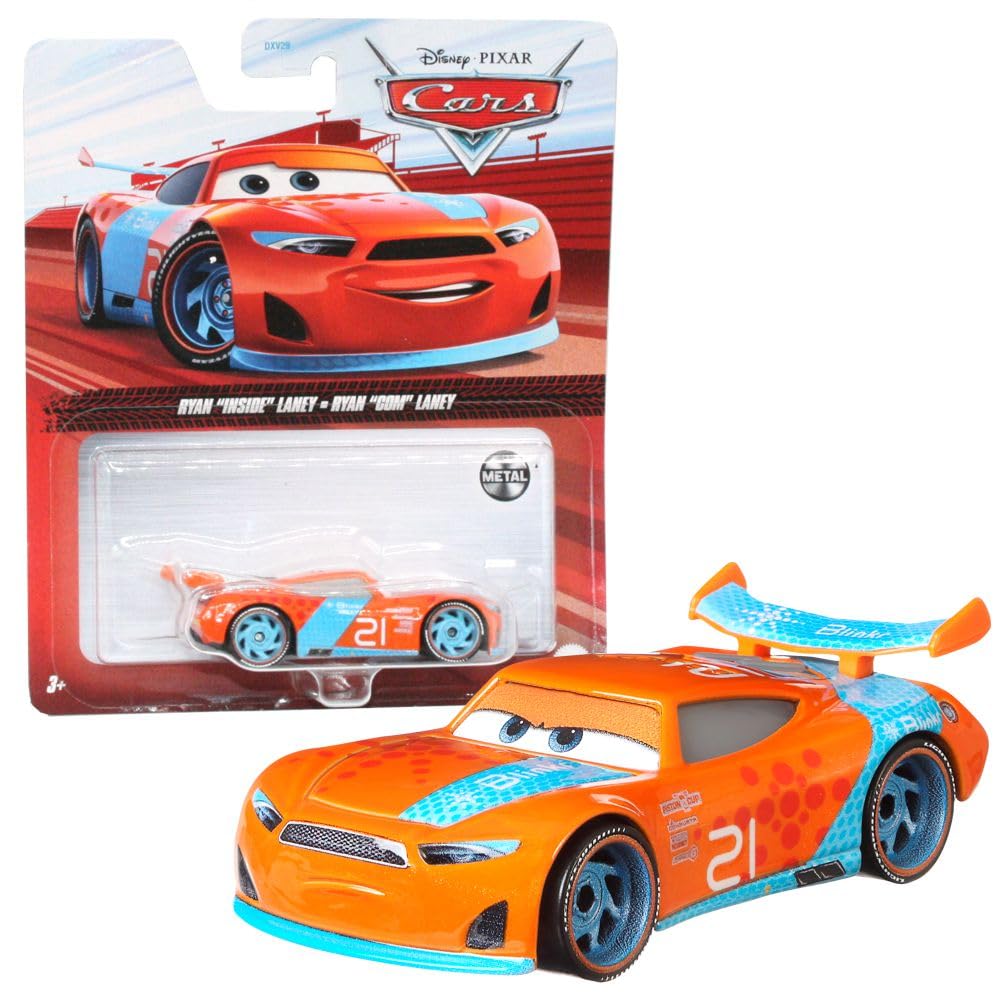 Mattel Vehicles Racing Style Disney Cars Die Cast 1:55 Car, Type: Ryan Inside Laney