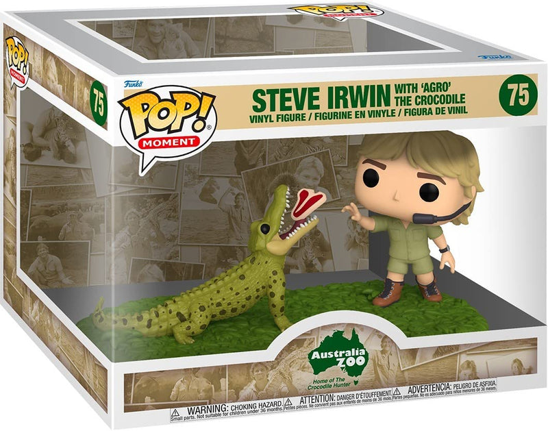 Funko 70813 Pop! Moment: Australia Zoo - Steve Irwin with 'Agro' The Crocodile