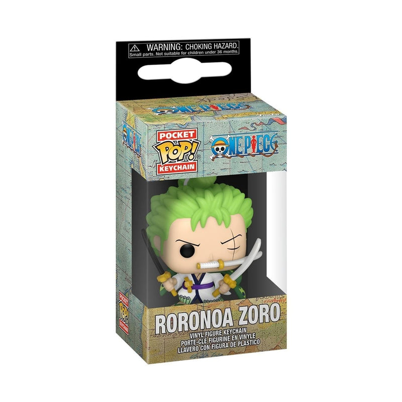 Funko POP! Keychain: One Piece - Roronoa Zoro Novelty Keyring - Collectable Mini Figure - Stocking Filler - Gift Idea - Official Merchandise - Anime Fans - Backpack Decor