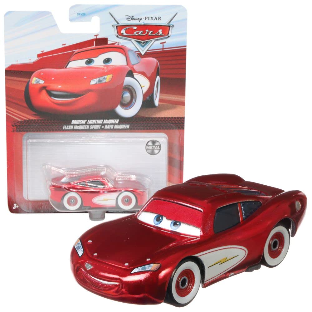 Mattel Selection Vehicles Racing Style Disney Cars Die Cast 1:55 Car, Type: Cruisin Lightning McQueen, DXV29