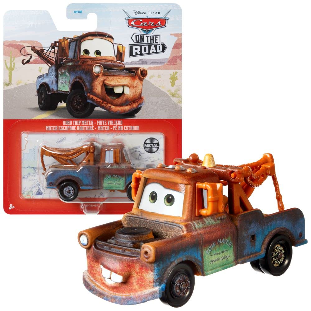 Mattel Selection Vehicles Racing Style Disney Cars Die Cast 1:55 Car, Type: Hook/Mater Road Trip, CDXV59