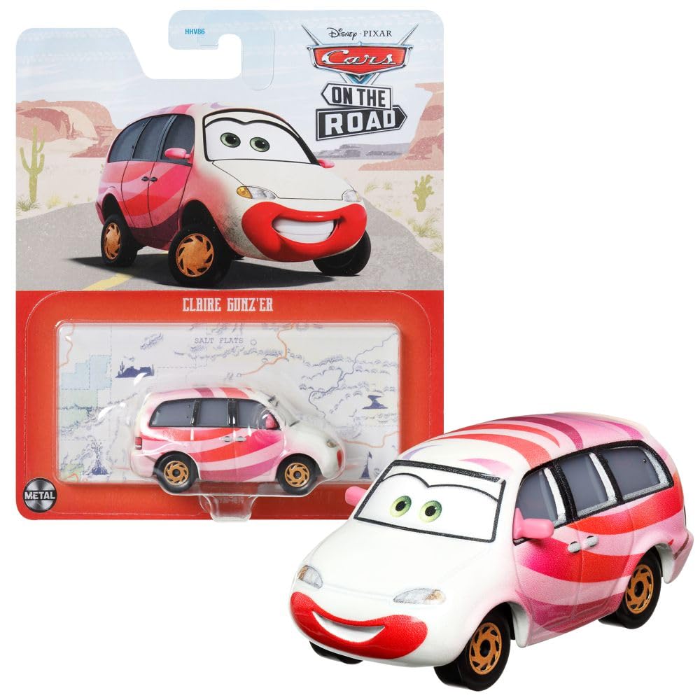 Mattel Vehicles Racing Style Disney Cars Die Cast 1:55 Car, Type: Claire Gunz'er