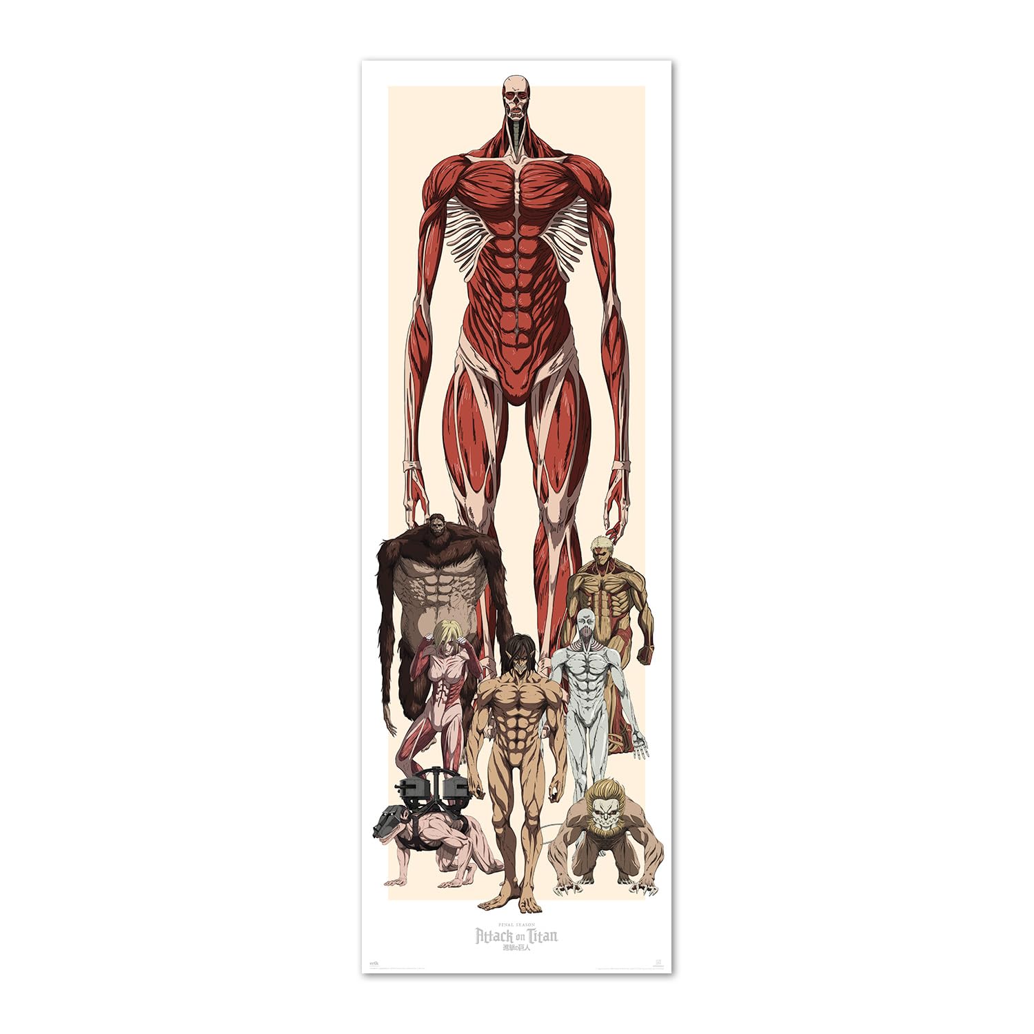 Grupo Erik Attack On Titan Poster - 20.8 x 62.2 inches / 53 x 158 cm - Shipped Rolled Up - Cool Posters - Art Poster - Posters & Prints - Door Posters