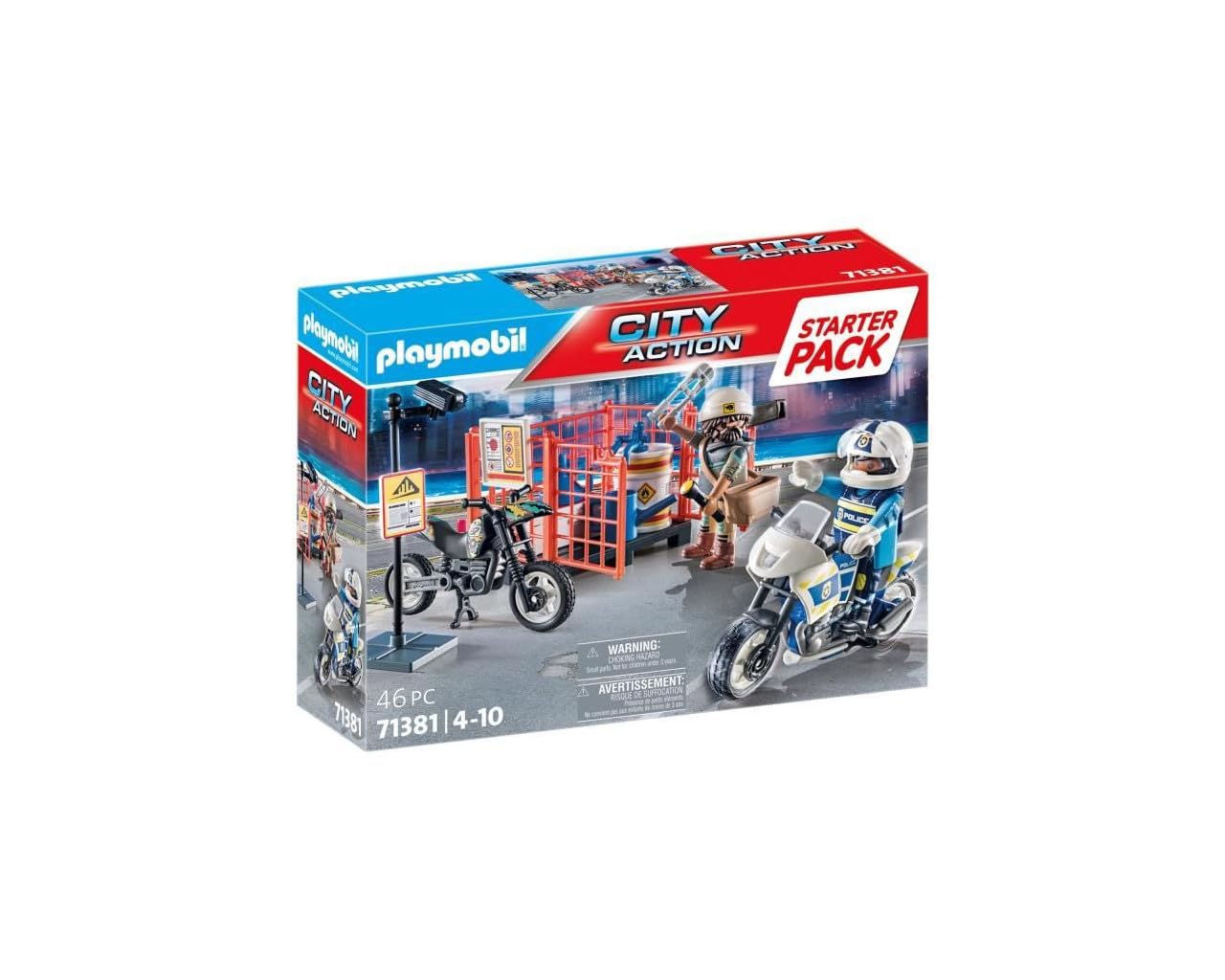 Playmobil 71381 City Action Police Starter Pack, Police Gifting Toy, Fun Imaginative Role-Play, PlaySets Suitable for Children Ages 4+