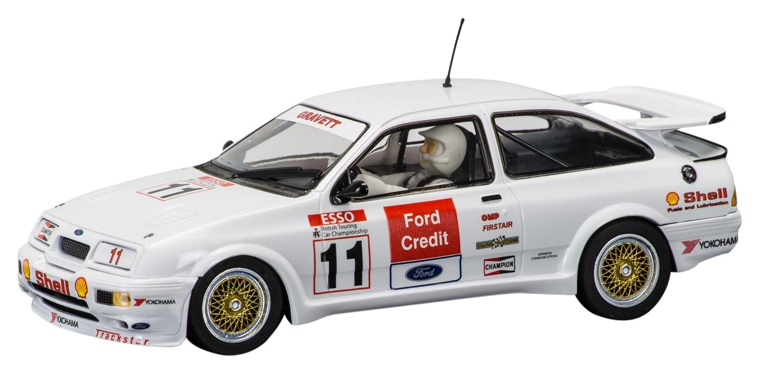 Scalextric C3781 Robb Gravatt Ford BTCC Sierra RS500-Robb Gravett, Brands Hatch 1990" Car