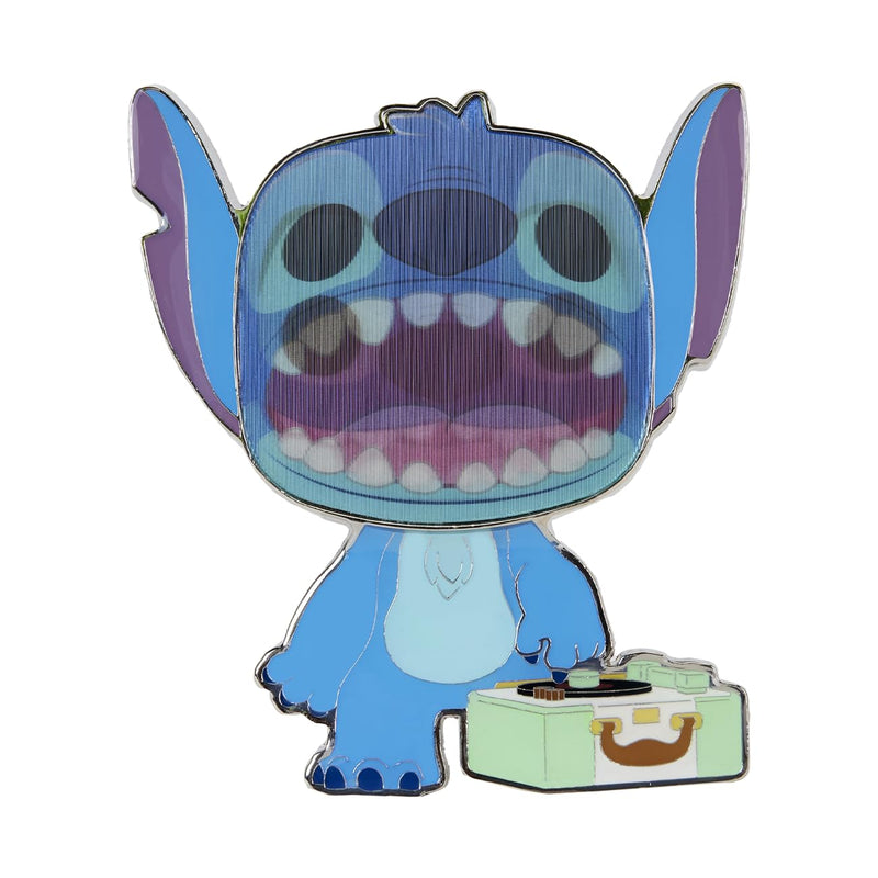 Funko Large Pop! Enamel Pin - Disney: Lilo and Stitch - Stitch With Record Player - Disney: Lilo & Stitch Enamel Pins - Cute Collectable Novelty Brooch - for Backpacks & Bags - Gift Idea