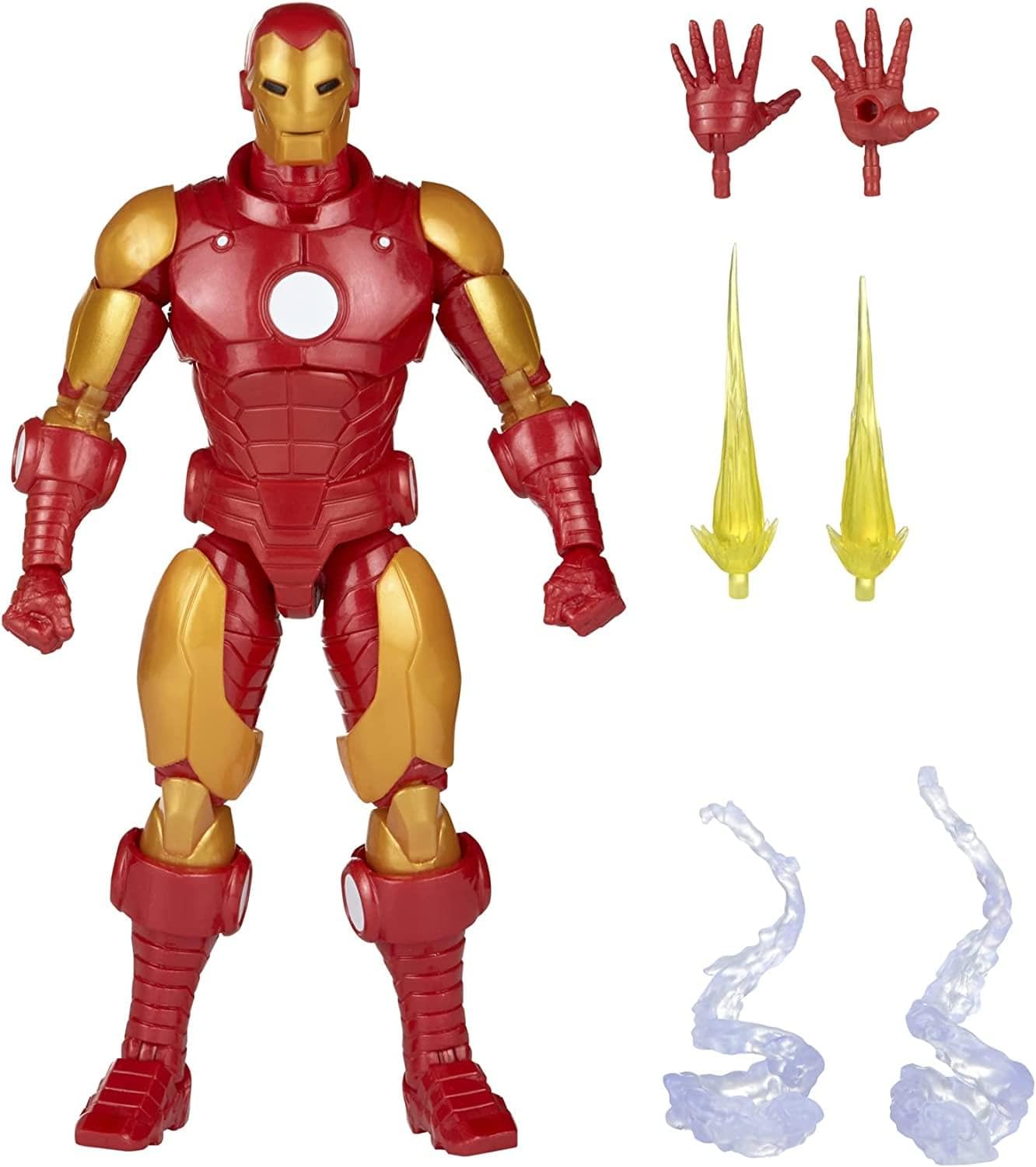 Marvel F4790 Legends Series Iron Man Model 70 Armor Action Figure 6-inch Collectible Toy, 4 Accessories, Multi