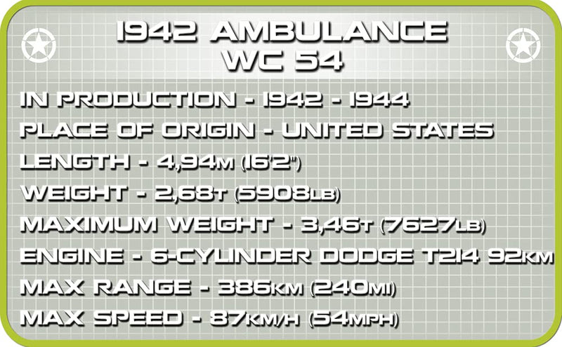 COBI 1942 Ambulance WC 54