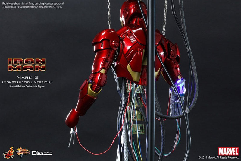 Hot Toys 1:6 Scale Iron Man Mk III Construction Version Diorama