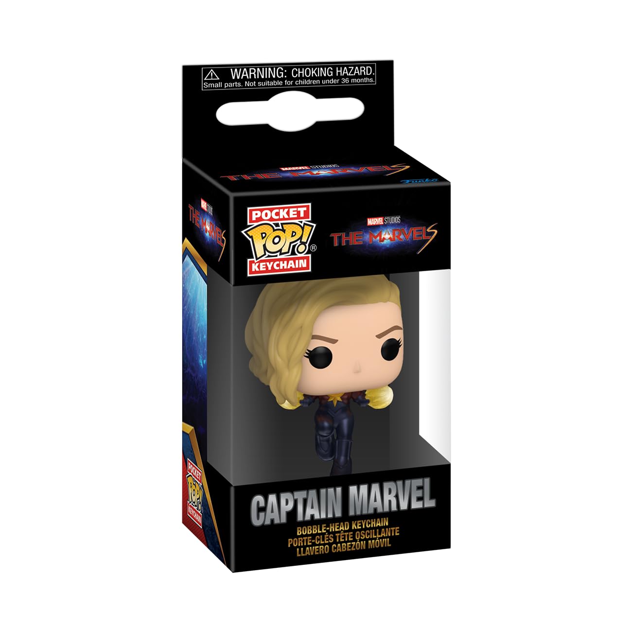 Funko Pop! Keychain: the Marvels - Captain Marvel Novelty Keyring - Collectable Mini Figure - Stocking Filler - Gift Idea - Official Merchandise - Movies Fans - Backpack Decor