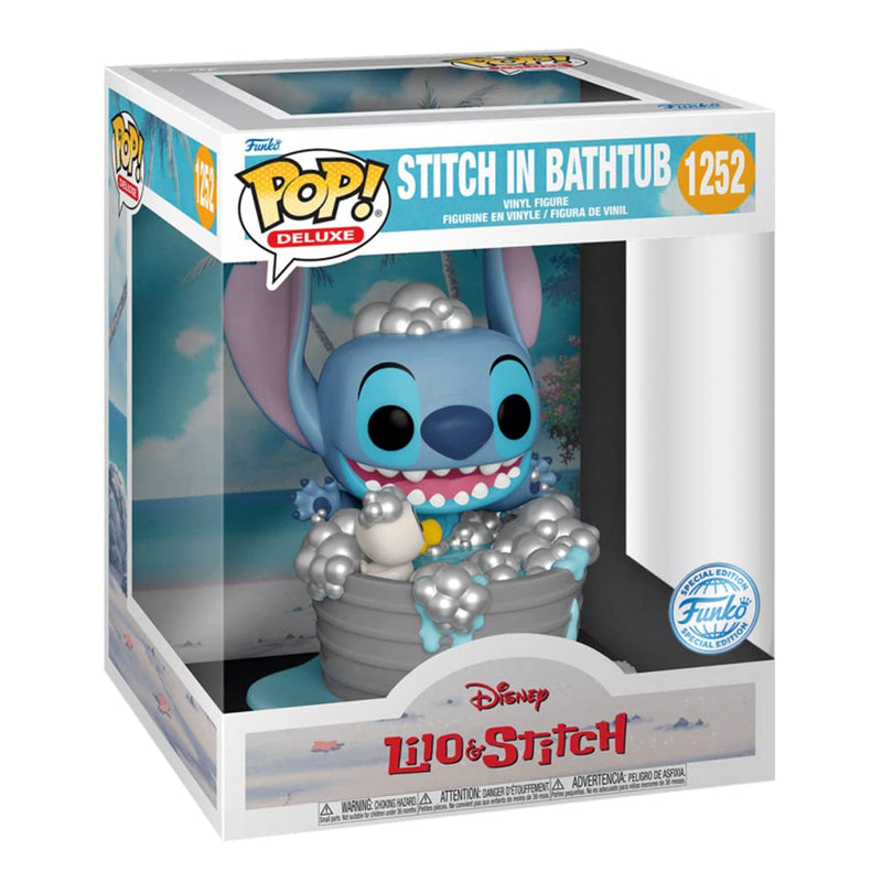 Funko Disney Pop! Deluxe Vinyl Stitch in Bathtub Figure 9cm