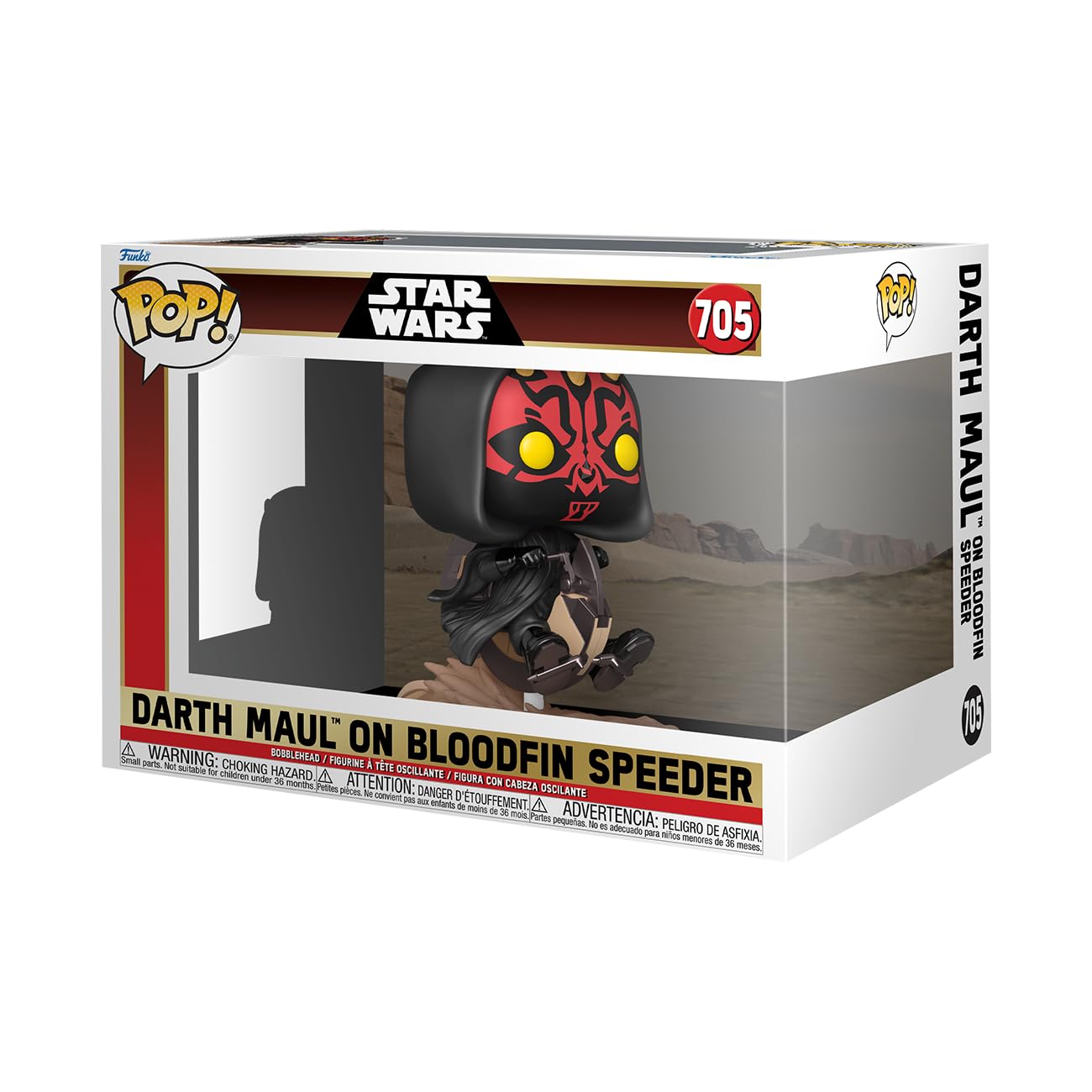 Funko POP! Rides Deluxe: Star Wars Episode 1 The Phantom Menace Anniversary - Darth Maul on Bloodfin - Collectable Vinyl Figure - Gift Idea - Official Merchandise - Toys for Kids & Adults