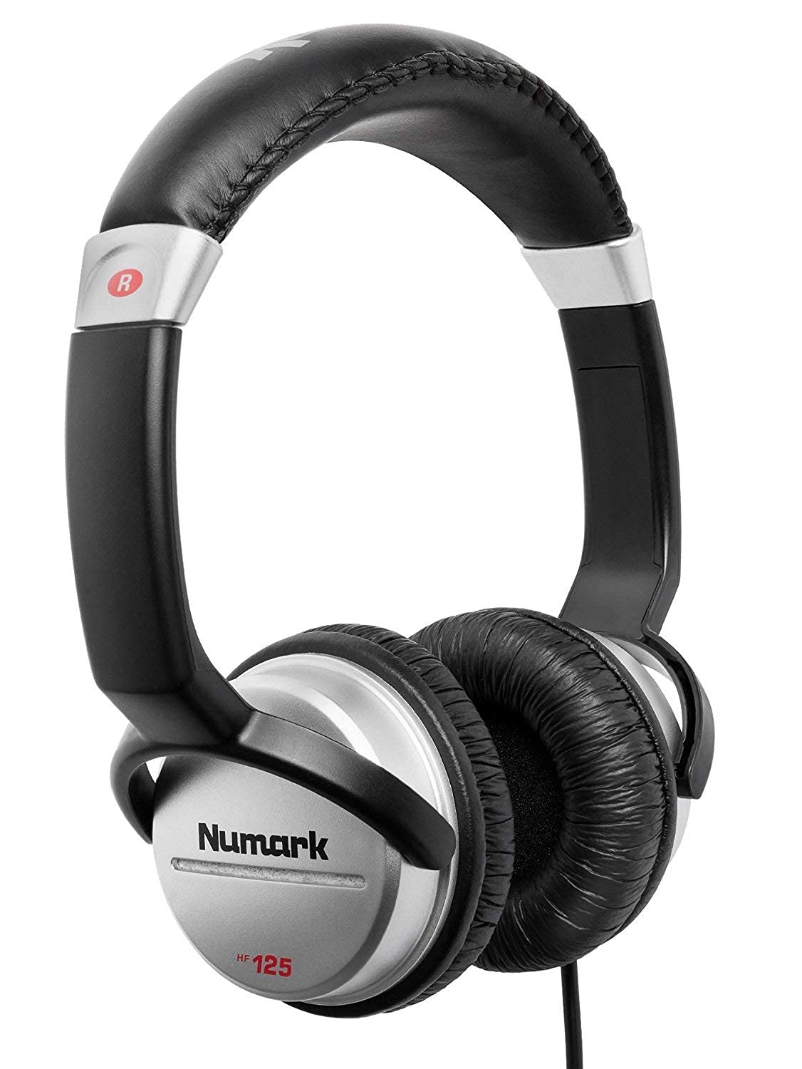 Numark HF125 - Ultra-Portable Professional DJ Headphones with 6 ft Cable, 40 mm Drivers for Extended Response & Closed Back Design for Superior Isolation, Black