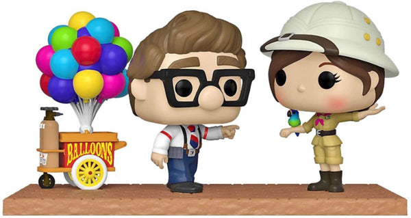 Funko Pop! Moment Disney Pixar Up Carl & Ellie with Balloon Cart Vinyl Figures - Special Edition Exclusive