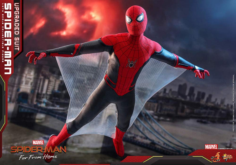 Hot Toys Spider-Man (Upgraded Suit) Sixth Scale 1/6 Movie Masterpiece MMS542 Series Far from Home Collectible Action Figure,HT904867