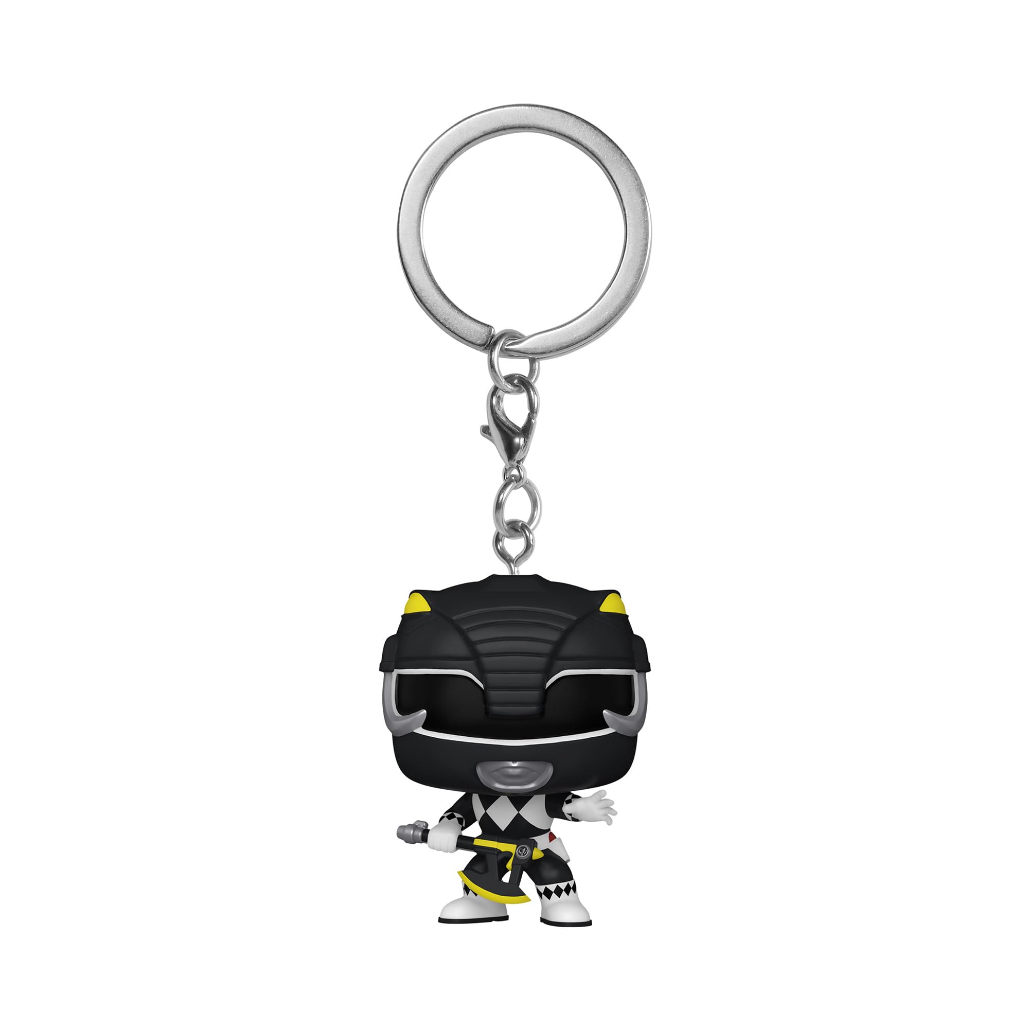 Funko Pop! Keychain: Mighty Morphin Power Rangers 30th - Black Ranger - Power Rangers TV Novelty Keyring - Collectable Mini Figure - Stocking Filler - Gift Idea - Official Merchandise - TV Fans