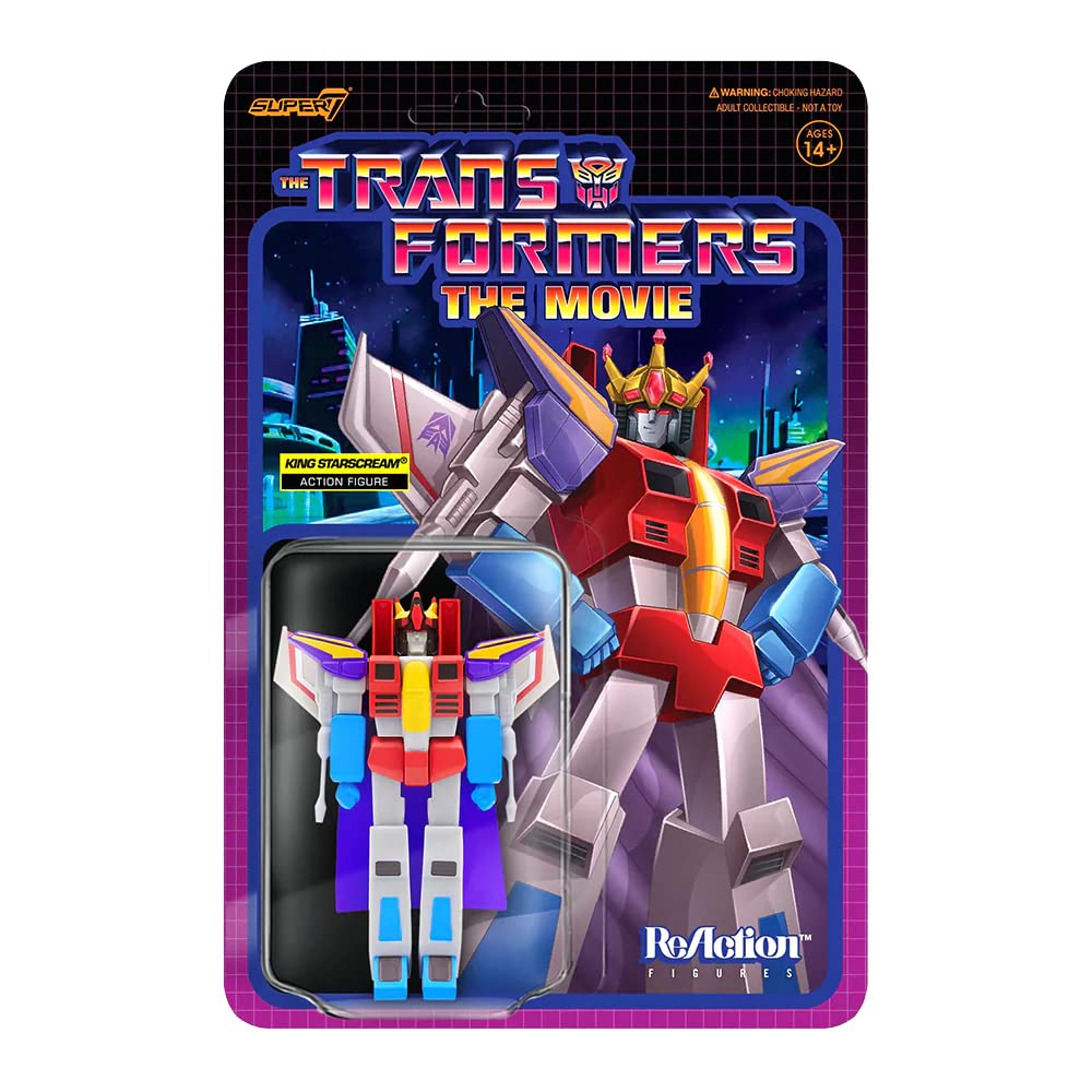 SUPER7 TRANW04-KSS-01 Transformers King Starscream Reaction Figure, Multicoloured, 3.75"