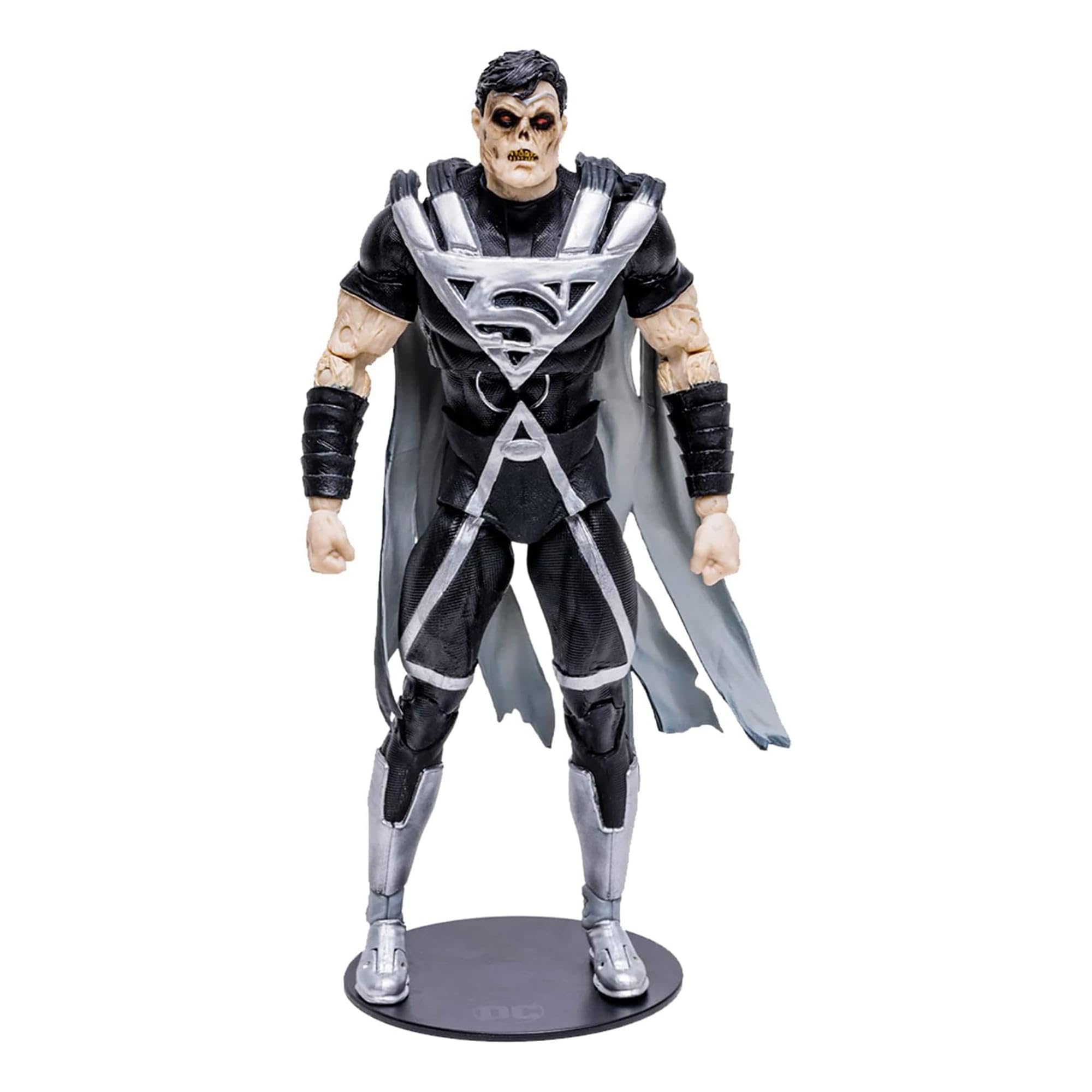 McFarlane Toys, 7-Inch DC Blackest Night Superman Action Figure with 22 Moving Parts, Collectible DC Figure with Unique Collectible Character Card – Ages 12+