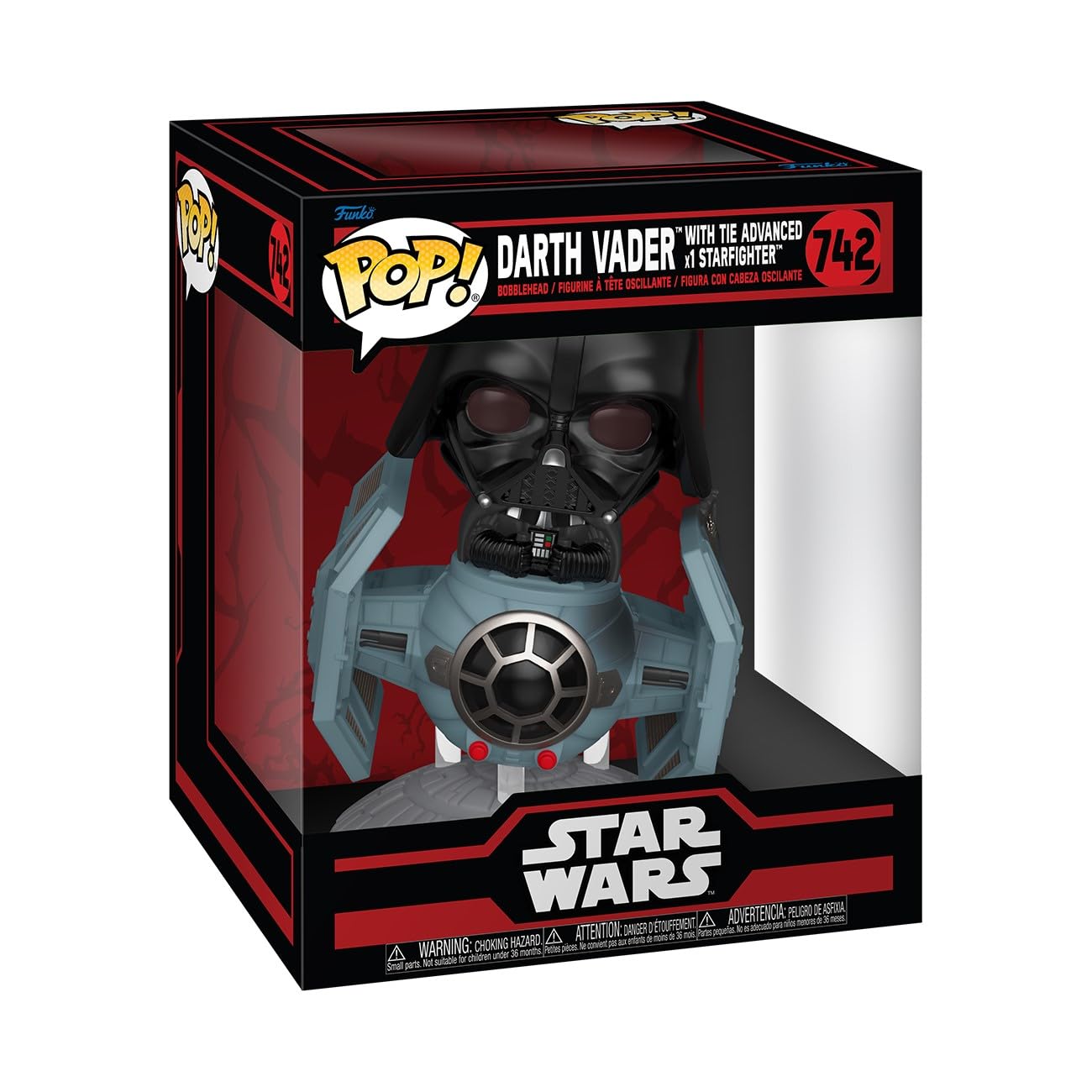 Funko Pop! Rides Deluxe: Star Wars Darkside - TIE Advanced X1 With Darth Vader - Collectable Vinyl Figure - Gift Idea - Official Merchandise - Toys for Kids & Adults - Movies Fans